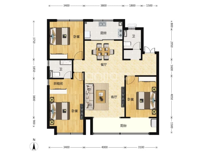 安联天颂--建面 141.65m²