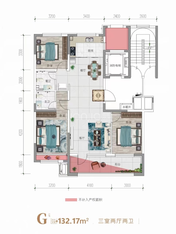 紫悦府--建面 132.17m²