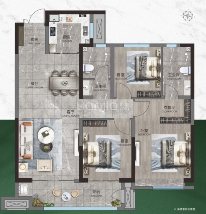 东湖森林绿苑--建面 123m²