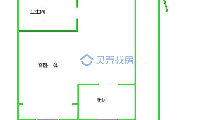 朝阳首府彤园 1室0厅 东-户型图