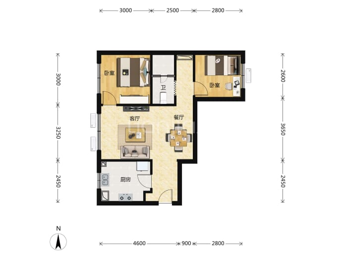 中铁兴创逸境--建面 74m²