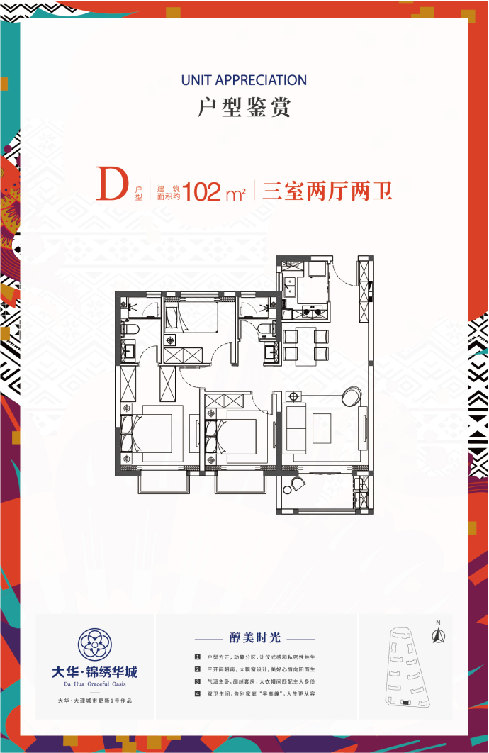 大华·锦绣华城--建面 102m²