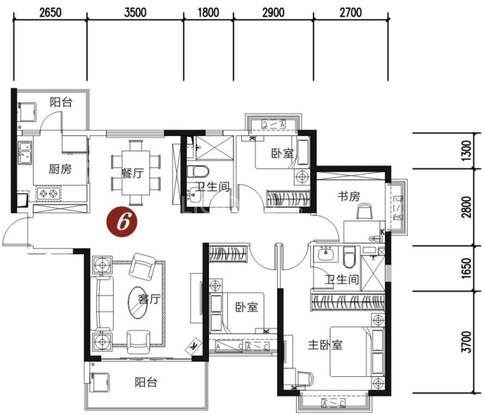 恒大未来城--建面 136.74m²