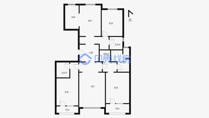 会展片区红光山绿城百合公寓精装法式公寓-户型图