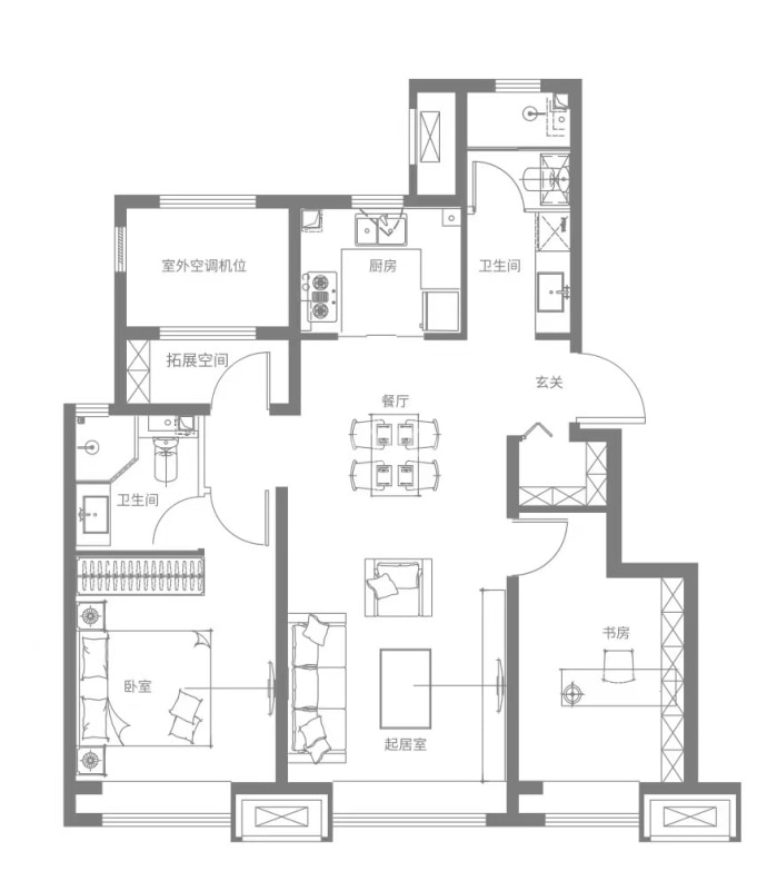 华棠星空--建面 95m²