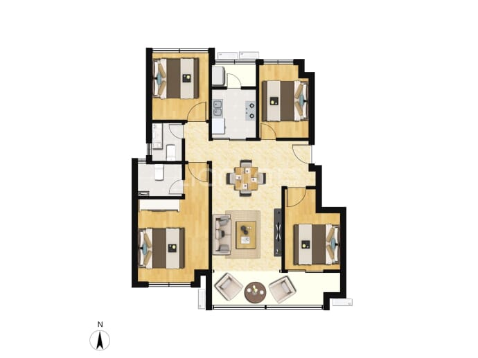 爱情天骄府--建面 110m²