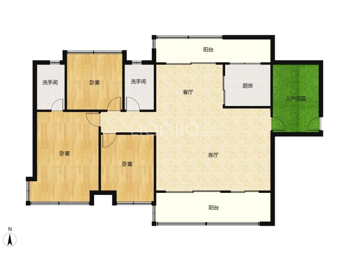 棕榈彩虹--建面 141m²