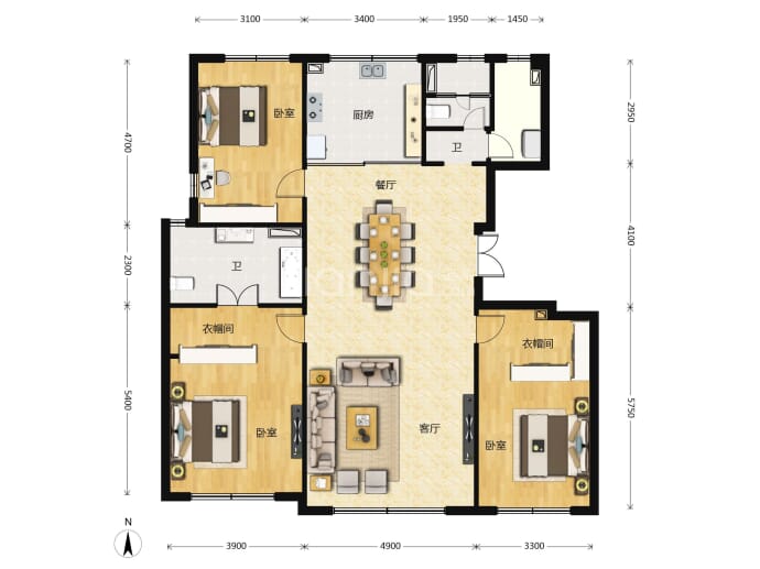 金地阅千峯--建面 160m²