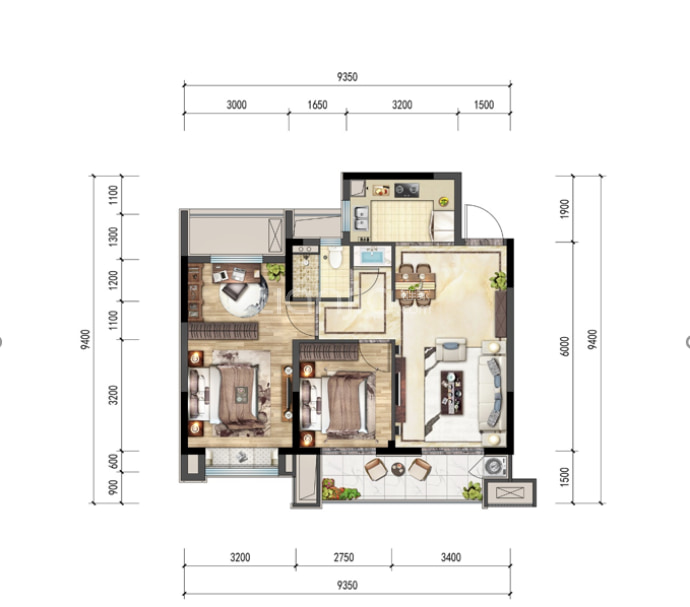 名科·海泉印象--建面 89m²