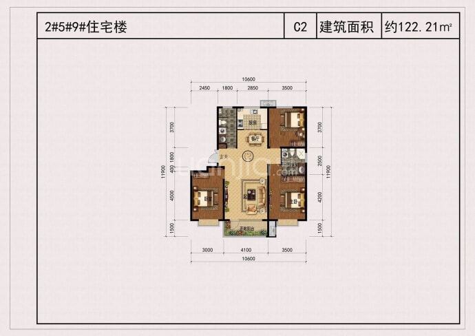 枫韵港湾--建面 122.21m²