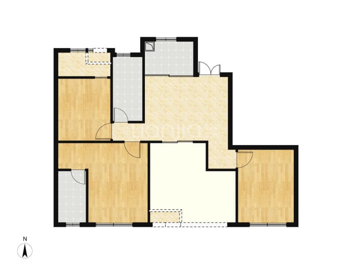 招商序3室2厅2卫户型图
