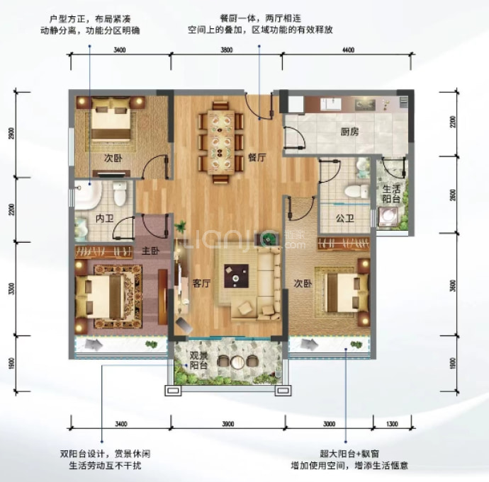 锋盛尚景轩--建面 113.15m²