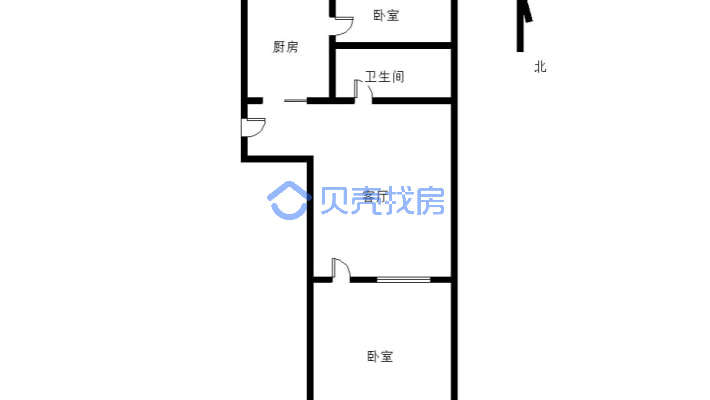 房子过户小税 采光好 公摊小 挨着步行街 出行购物方便-户型图