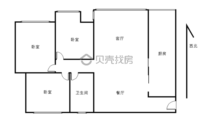 国滨首府，金典小高层，装修成色新，居家安逸！-户型图