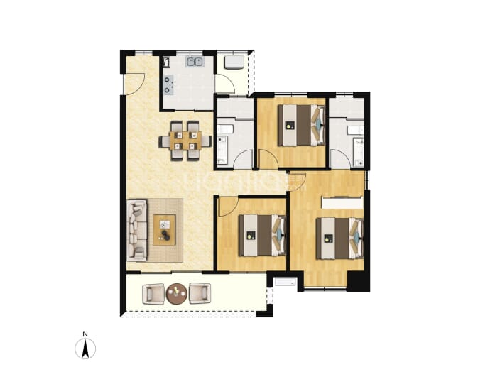 凯旋壹号--建面 110m²