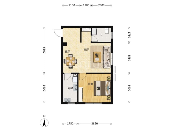 豫教翰林居--建面 55m²