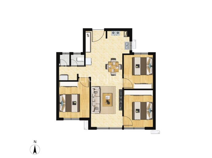 国贸建发保利悦湖--建面 79m²