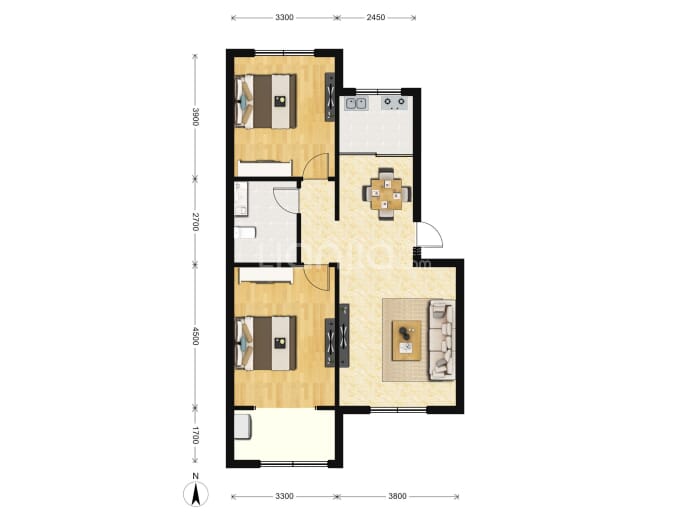 兴桐鑫城--建面 92.63m²