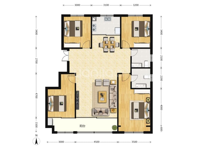 凤凰雅筑--建面 143m²