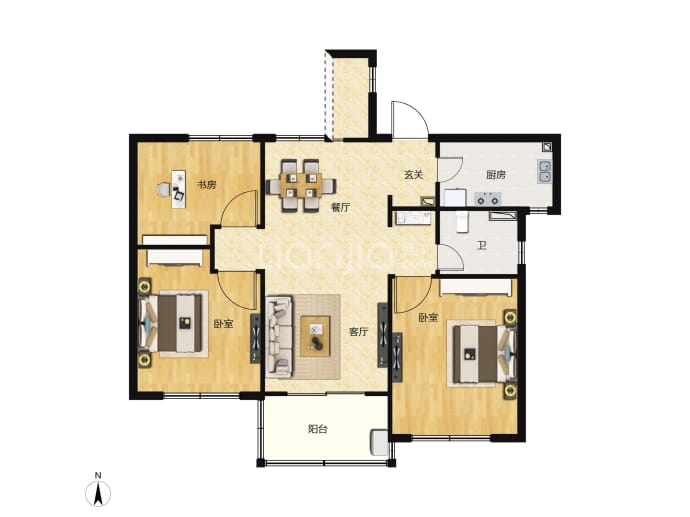 华发金融活力城--建面 89m²