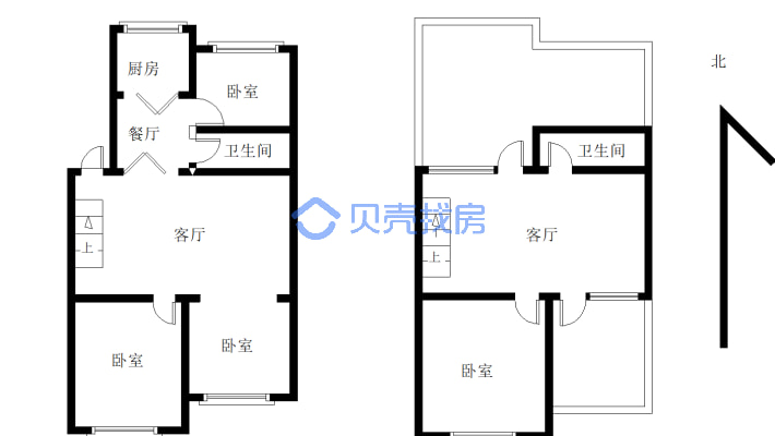 复式6加7 简单装修 采光无遮挡 小区改造 配套齐全-户型图