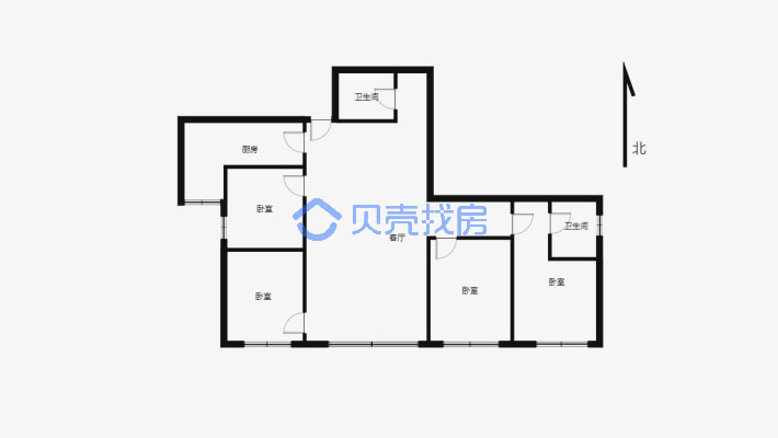 经信委纺织行办高层住宅 3室2厅 南-户型图