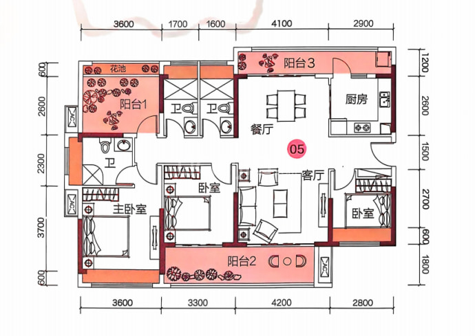 御龙山水--建面 132.87m²