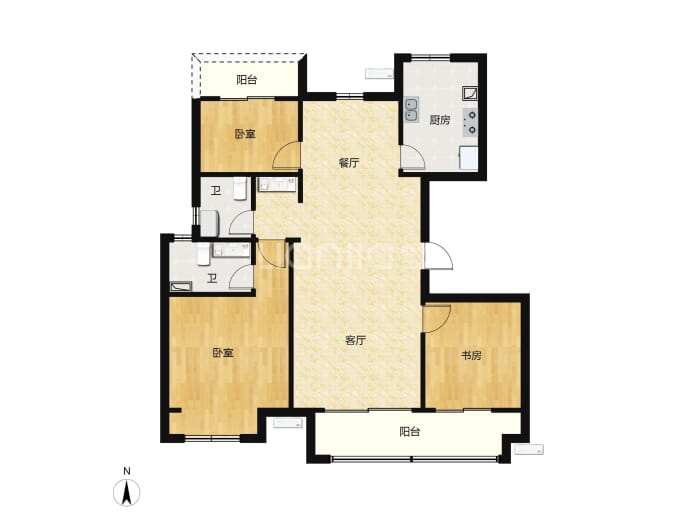 书香河畔--建面 120m²