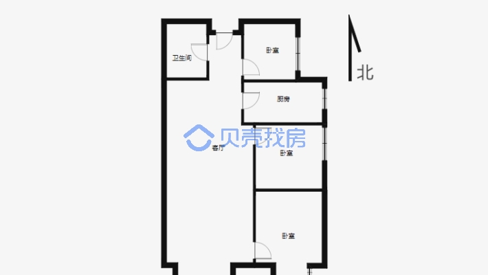 交通便利，视野开阔，采光充足，拎包入住。-户型图