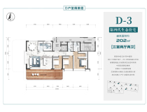 山外习园3室2厅2卫户型图