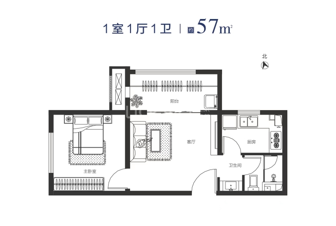 东方沁园--建面 57m²