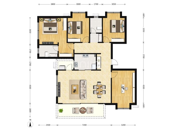 山河赋--建面 143.5m²