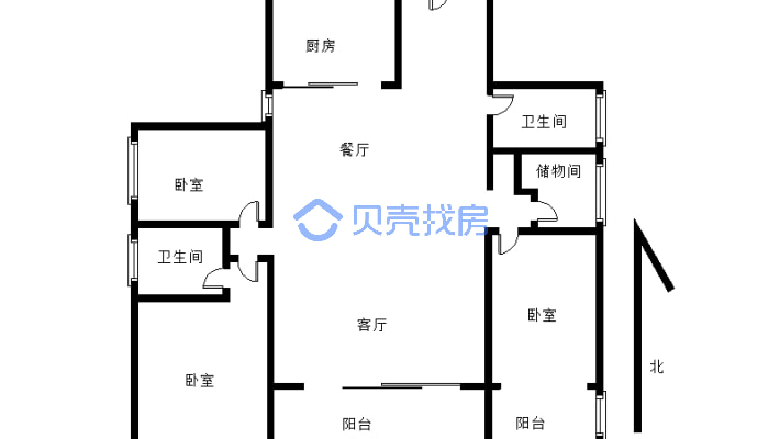 雍华庭 4室2厅 东南-户型图