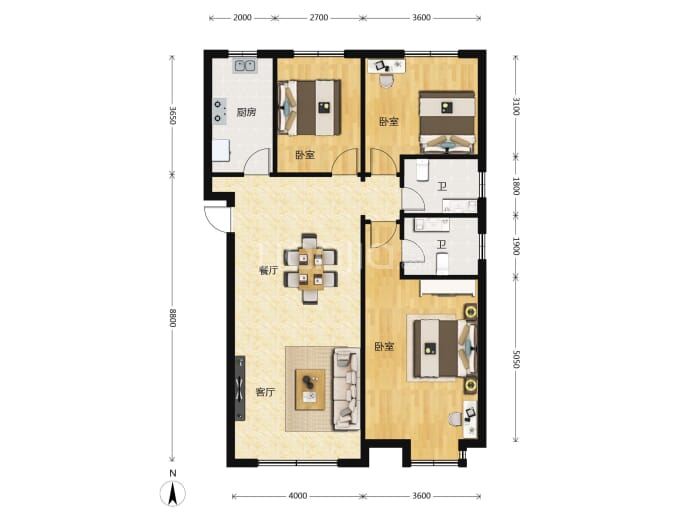 天佑爱上岛--建面 122.76m²