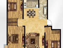 安泰岚海新城3室2厅1卫户型图