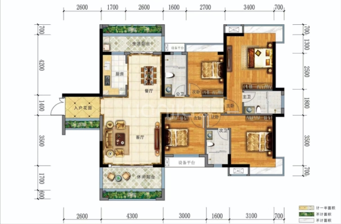 恒宇城--建面 132.88m²