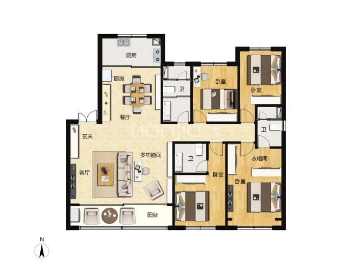 翔凯上城虞园--建面 188m²