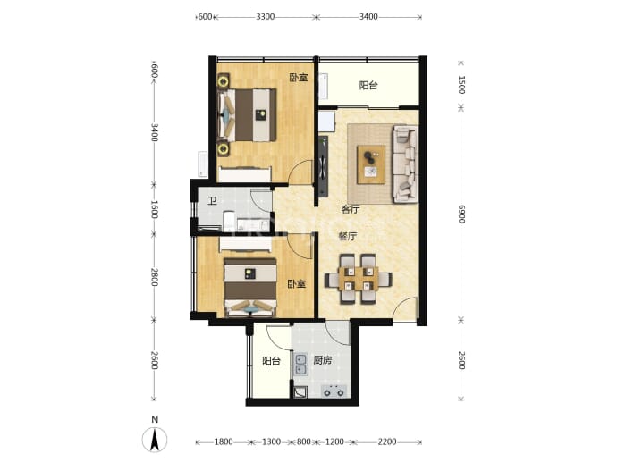 盛邦云逸--建面 74.74m²