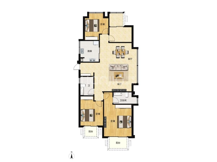 闽越水镇·华府壹号--建面 114m²