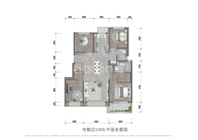 龙湖·观萃--建面 129m²