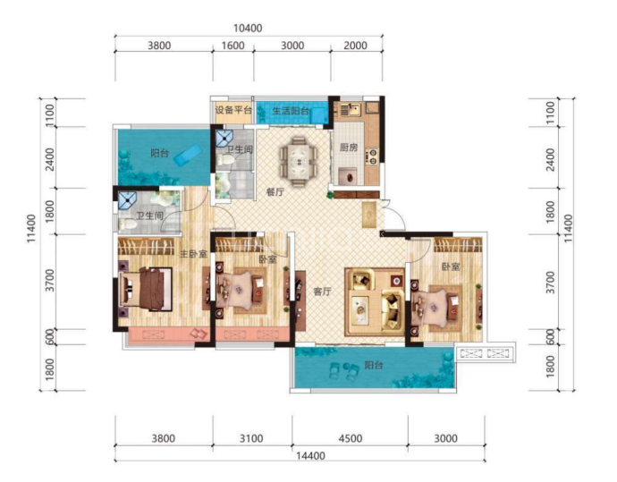 茉莉公馆--建面 136m²