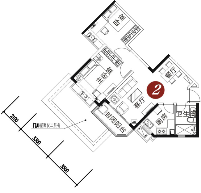 恒大未来城--建面 80.51m²