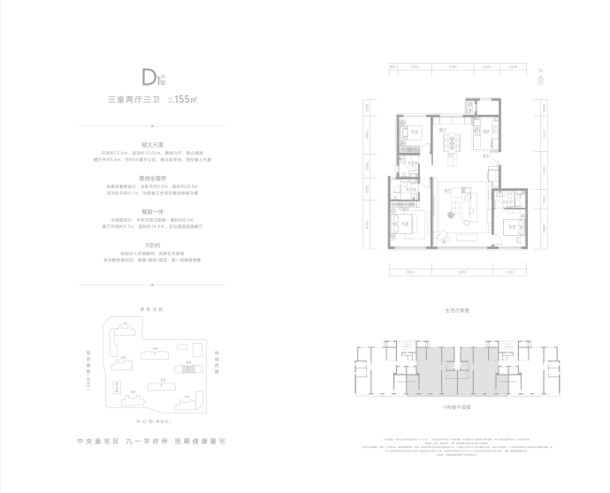 金地阅千峯--建面 155m²