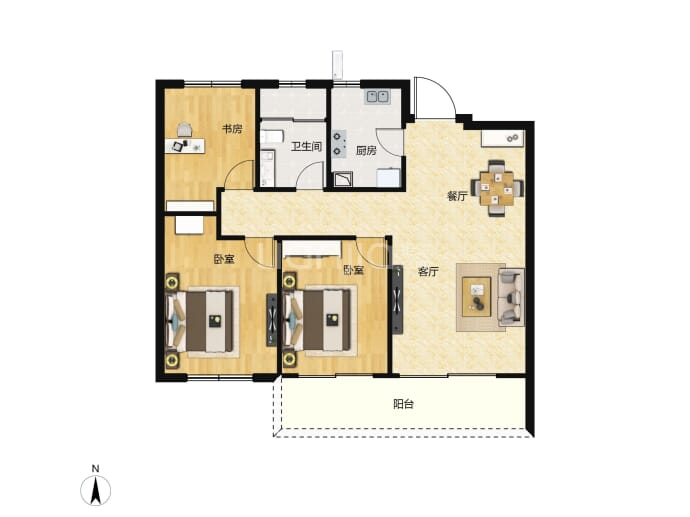 兴港永威南樾--建面 89.53m²