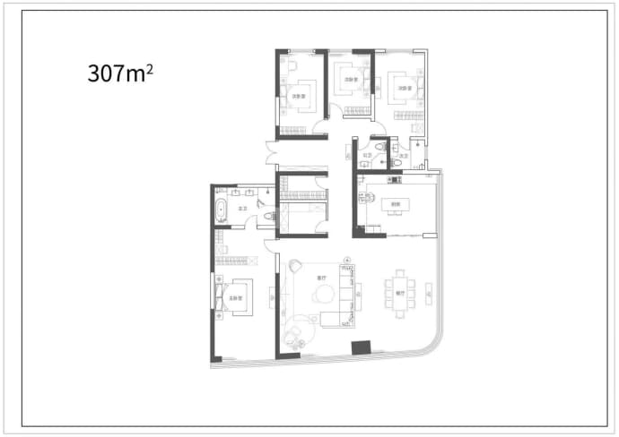 世茂·盛世滨江--建面 307m²