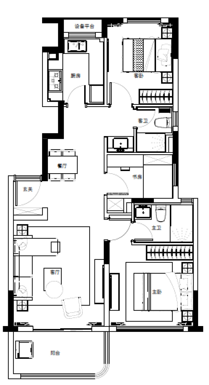 虹盛里--建面 99m²