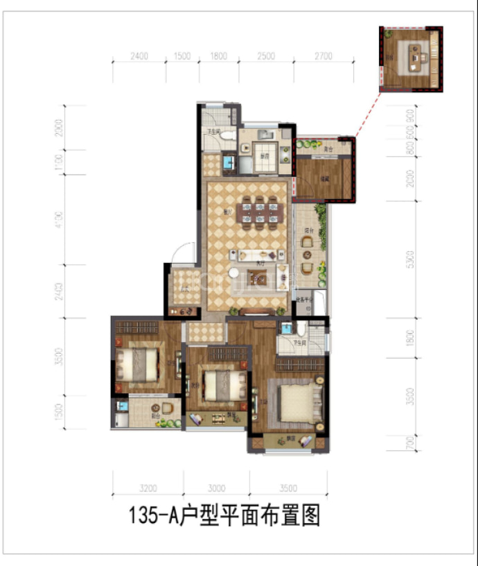 中天·留香园--建面 135m²