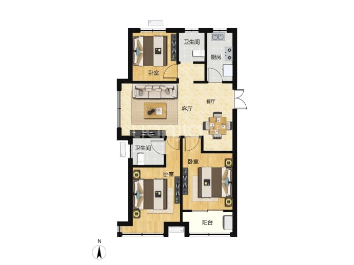 宜居•小乔书苑--建面 110m²