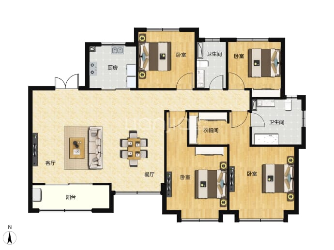 合景誉峰--套内 122.16m²