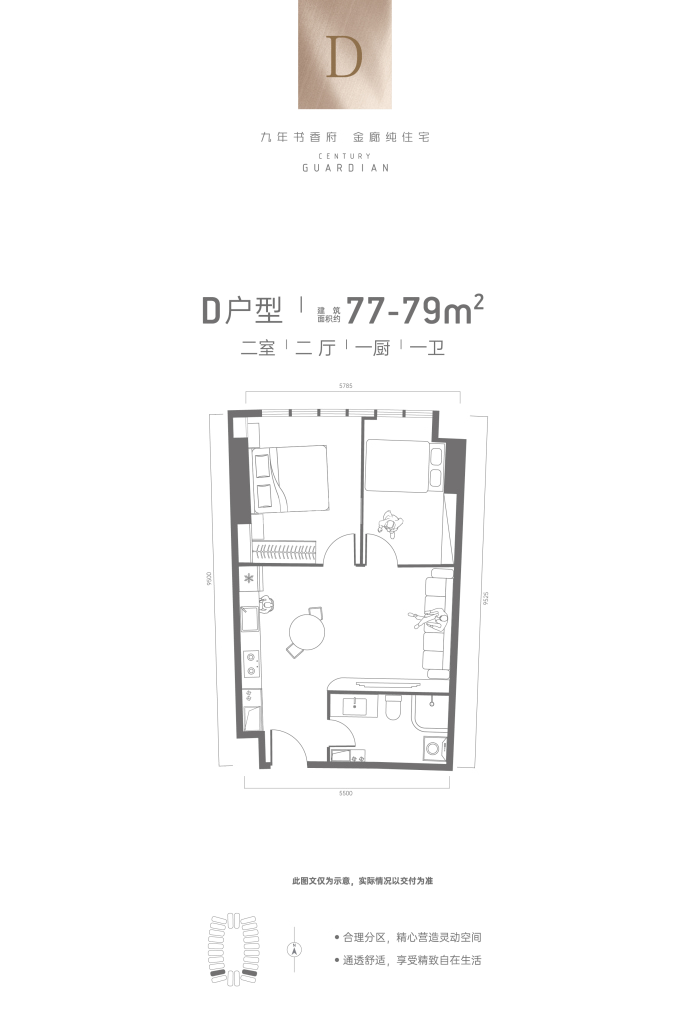 世纪嘉德学府--建面 79m²